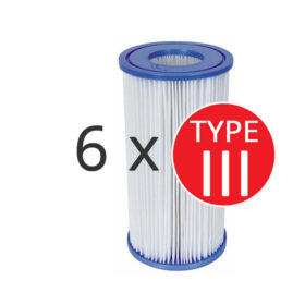 6x Bestway Above Ground Swimming Pool Cartridge Filter Element Type III – 58012