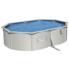 Bestway 5m x 3.6m x 1.2m Hydrium Oval Steel Wall Pool with 800gal Sand Filter Pump – 56587