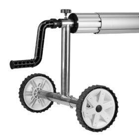 PoolCraft T Frame Pool Cover Roller – Handle – Straps and Buckles – 3m to 5.7m Long Tube