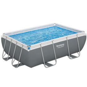 Bestway 2.82m x 1.96m x 0.84m Power Steel Frame Pool with 330gal Cartridge Filter Pump – 56631
