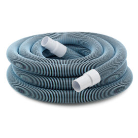 12m Premium Pool Vacuum Hose – Heavy Duty – Spiral Wound EVA – Light Blue