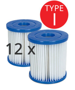 6x Twin Sets of Bestway Above Ground Swimming Pool Cartridge Filter Element Type I - 58093