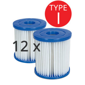 6x Twin Sets of Bestway Above Ground Swimming Pool Cartridge Filter Element Type I – 58093