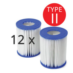 6x Twin Sets of Bestway Above Ground Swimming Pool Cartridge Filter Element Type II – 58094