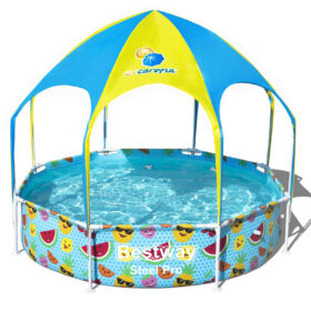 Bestway 2.44m x 0.51m Splash-in-Shade Play Pool with Canopy and Sprayer – 56543