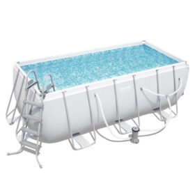 Bestway 4.12 x 2.01 x 1.22m Power Steel™ Frame Pool with 530gal Cartridge Filter Pump – 56458