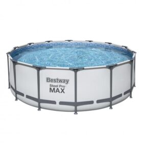 Bestway 4.27m x 1.22m Steel Pro MAX Frame Pool with 800gal Cartridge Filter Pump – 5612Y