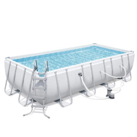 Bestway 5.49m x 2.74m x 1.22m Power Steel Frame Pool with 1500gal Cartridge Filter Pump – 56467