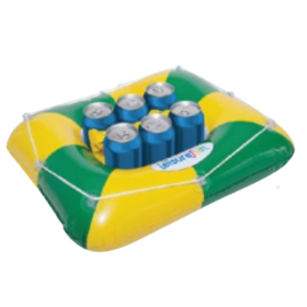 Leisurefun Floating Cooler – Green and Gold