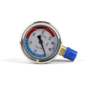 Pressure Gauge For Pool Filters – Oil Filled – Stainless Steel – Lower Mount