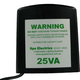 Spa Electrics 12v 25AV / 25W Pool Light Transformer