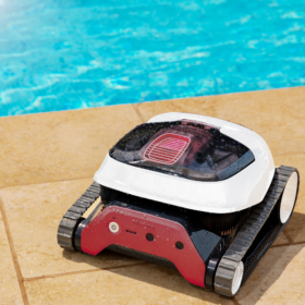 Maytronics Dolphin Liberty 400 Cordless Robotic Pool Cleaner (White-Red)