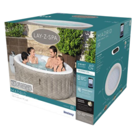 Bestway Lay-Z-Spa – Madrid AirJet – 1.8m x 66cm for 2-4 people – 60055