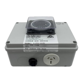 Single 15 amps Air Switch & Outlet w. Time Clock – AS01HT