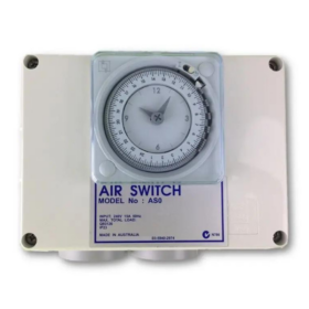 Double 15 amps Air Switch & Outlet w. Time Clock – AS02HT