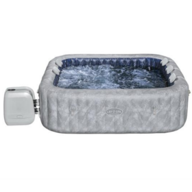 Bestway Lay-Z-Spa – San Francisco Smart Luxe HydroJet Pro 7 Grey Marble – 2.30m x 71cm for 5-7 people – 60161