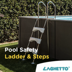 Laghetto Dolcevita Rattan – 2.4 x 4.4m – Above Ground Pool – Coffee