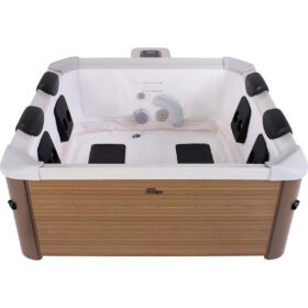 MSpa Oslo Hydrojet Amber – 1.6m x 1.6m x 65cm – 6 Person Portable Frame Spa