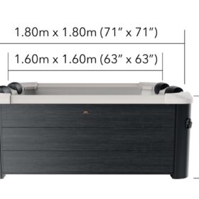 MSpa Oslo Hydrojet PLUS – 1.8m x 1.8m x 65cm – 6 Person Portable Frame Spa