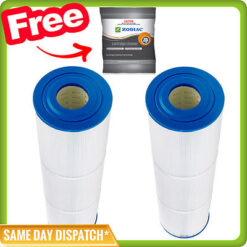 2 x ZODIAC TITAN / EMAUX CF50 CARTRIDGE FILTER ELEMENT-GENERIC + FILTER CLEANER